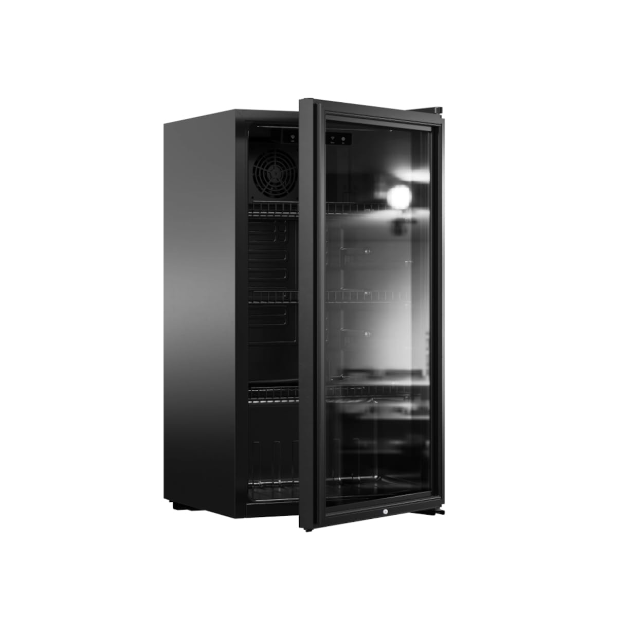 PKM GKS83B Flaschenkühlschrank 89 L Display Touch Control Umluft-Kühlung Blaue LED-Beleuchtung