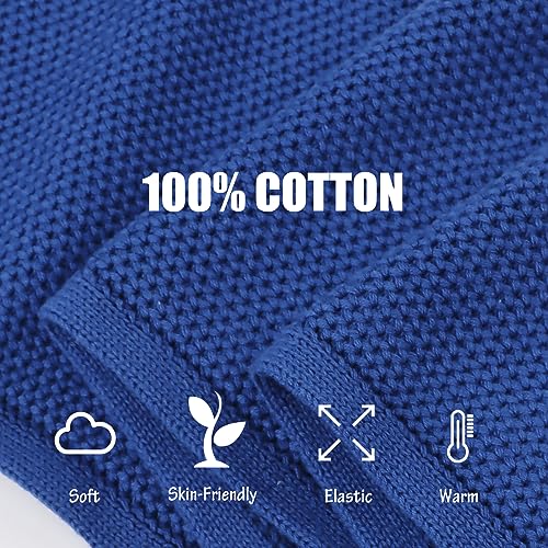 Image of PESAAT Kids Winter Infinity Scarf Knit Cotton Toddler Boy Girls Scarves
