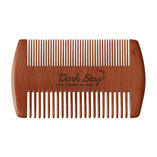 Dark Stag Beard Comb - Pocket Size Double Sided Comb for Beard Grooming