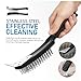 SKISUNO Precision Cleaning Brush 4 Pc Industrial Wire Brush for Paint Removal Rust Cleaning Automotive Home Kitchen Portable