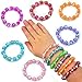 Produktbild German Trendseller® - 12 x Schmuck perlen - Armbänder für Kinder Mix  Kindergeburtstag  Mitgebsel  Kinderschmuck  12 Stück