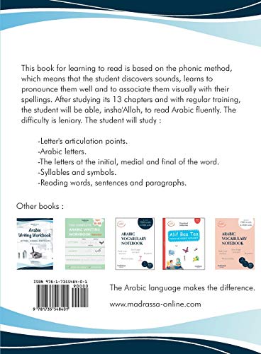 Arabic Reading Book: Learn Arabic alphabet and articulation points of Arabic letters. Read the Quran