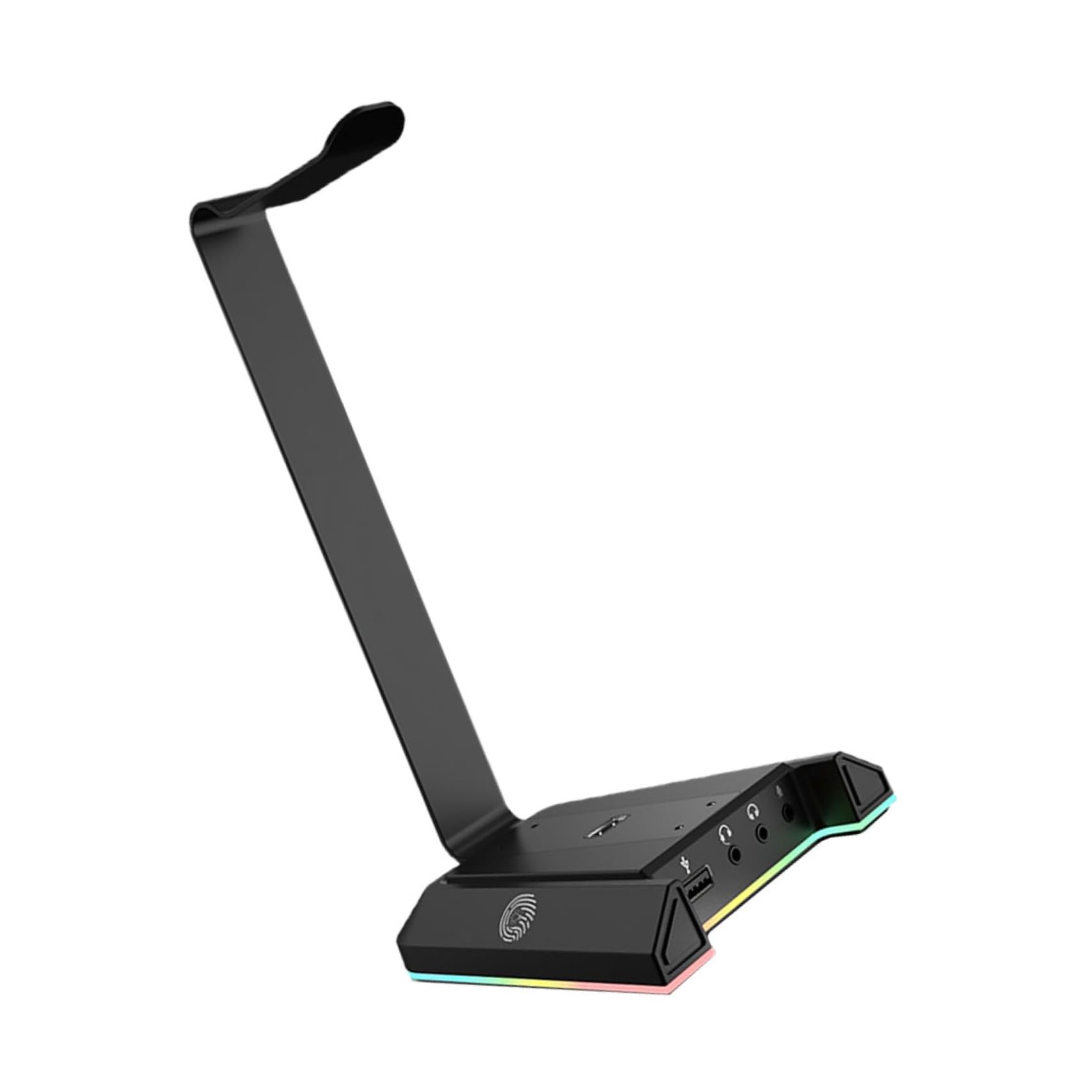 Alipis Soporte para Auriculares Gaming Puerto de Carga USB y Transmisión Inteligente, Material Abs Negro, Diseño Estable para Escritorio y Accesorios Ordenador Sobremesa