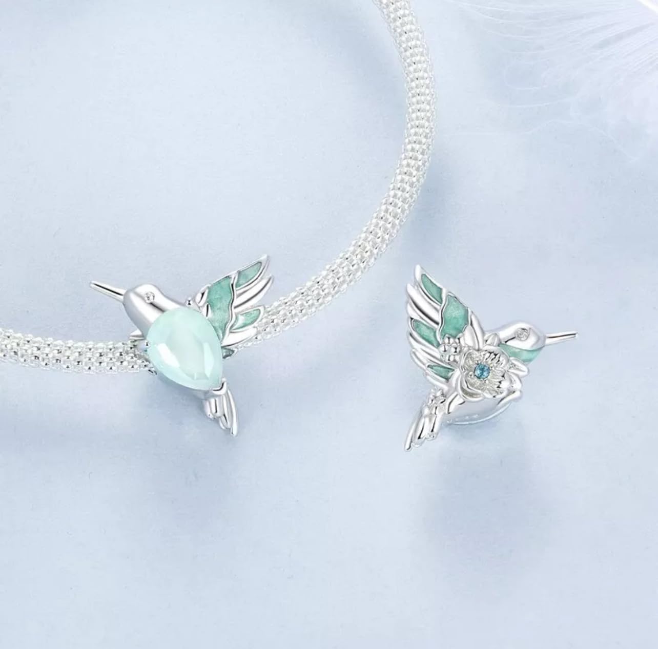 Abalorio De Colibrí, Animal, Pájaro, Plata De Ley 925 Auténtica, Compatible con Pulsera Pandora