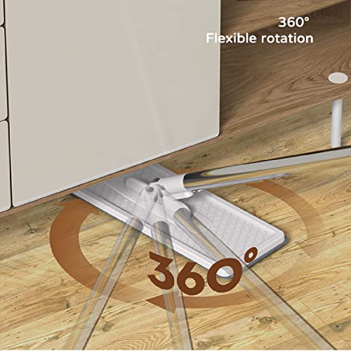 Flat Squeeze Mop And Bucket With Wringing Set,Hand Free Mop For Floor Cleaning,Perfect Household Kitchen Cleaner For Hardwood,Laminate,Tiles #TOP6