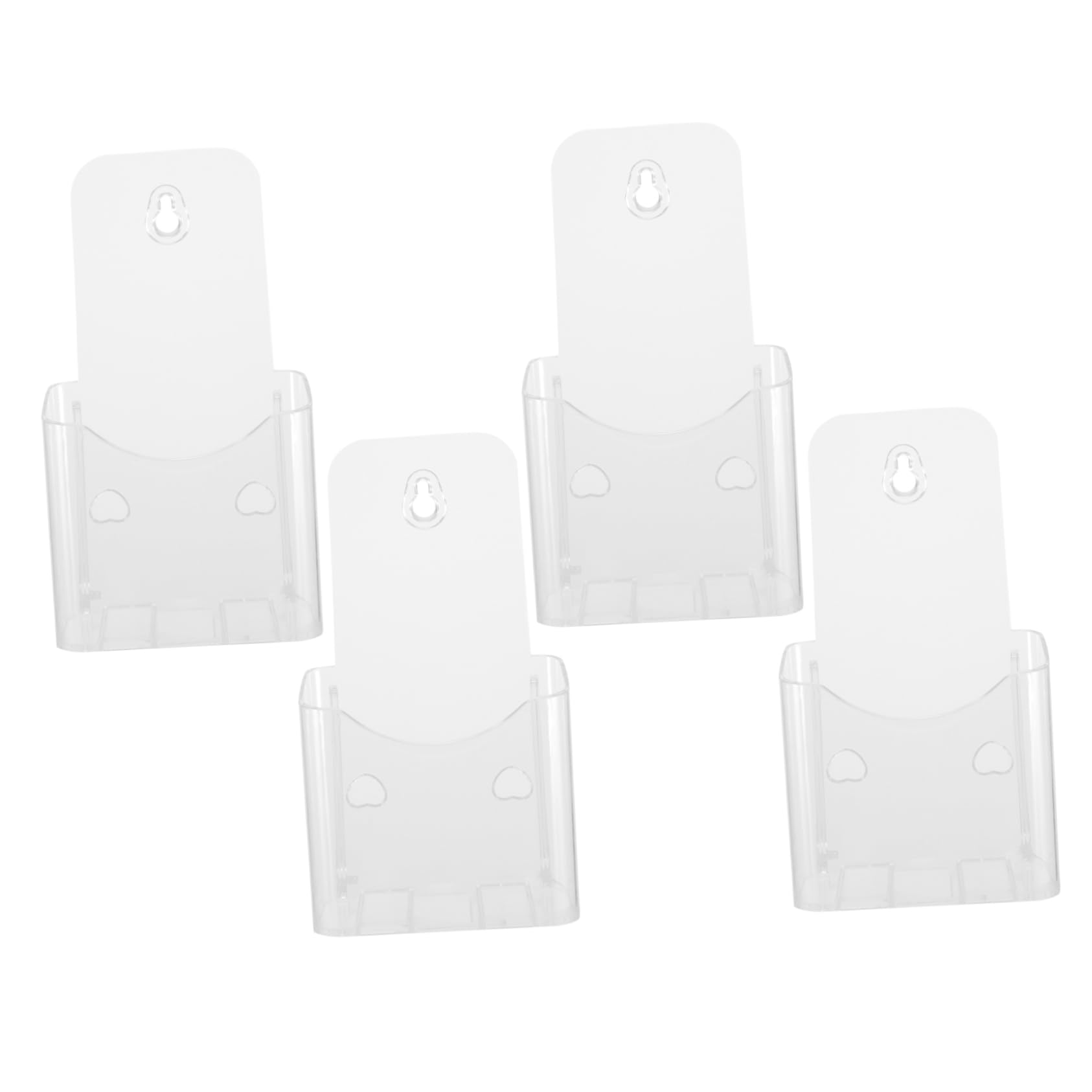 Soporte Diseño de Superficie Lisa y Resistente de Folletos para Acrílico Transparente y 4 Piezas Adecuado para Mesa de Conferencia Montaje en Pared