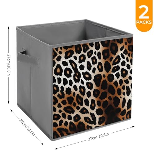 Boîtes de rangement pliables léopard pour placard et étagère - 3