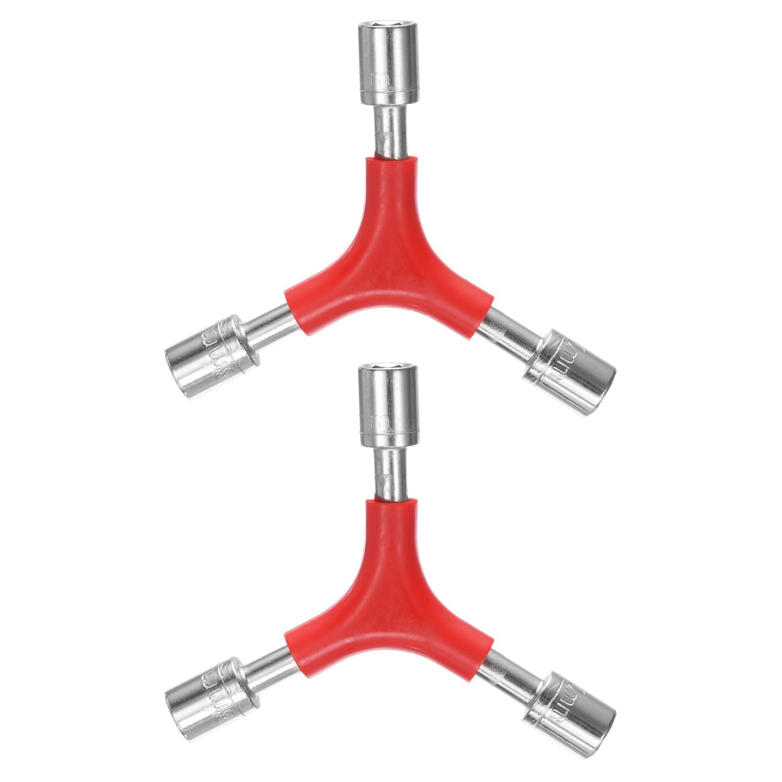 #US 2pcs Y-Shaped 3 Way Wrench 8mm 9mm 10mm Y-Type Inner Hex Socket Wrench Red