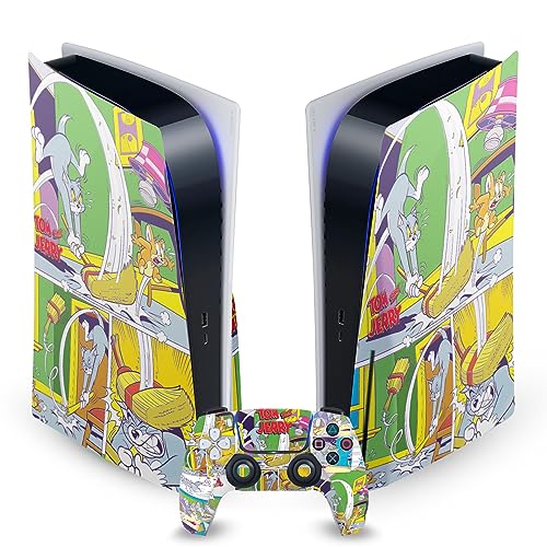 Skin PS5 Tom and Jerry Housse Autocollante Vinyle Console Disque Finition Salon