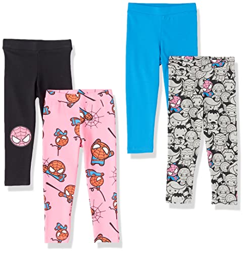 Amazon Essentials Disney & Marvel Girls' Cotton Leggings