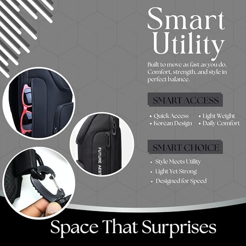Image of HUPLA Unisex Crossbody Sling Bag | Anti-Theft Chest Bag for Men & Women | Compact Travel Passport & Airport Bag | Front Side Cross Shoulder Bag | Waterproof Daily Use Sling