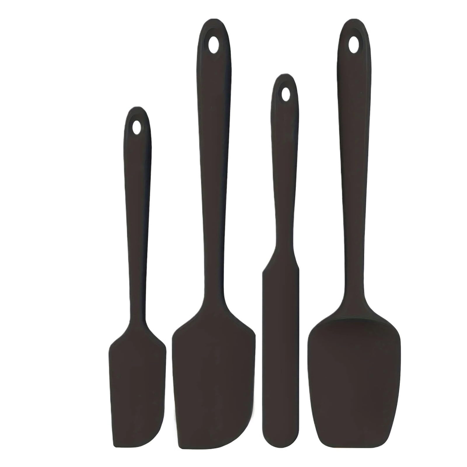 Juego de espátula 4 piezas: utensilios cocina for hornear con raspador crema for herramientas(4PCS black)