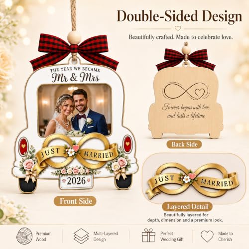 Personalized Wedding Ornament 2026, Wedding Gifts for Couples Newlyweds - Image 2