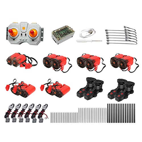 MISINI 78-teiliges Technik Power Functions Set (RC & APP, inkl. Kreuzachse),Power Kit für MOC,Lithiumbatterie… – Bild 4