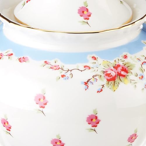 Miniatura 8 de Gracie China by Coastline Imports Tetera de porcelana rosa vintage Gracie China de 5 tazas verde