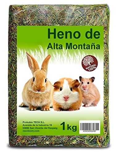 MovilCom® - Heno de Alta montaña para Hamster heno Natural para Mascotas pequeñas heno con Hierbas 1kg Cover