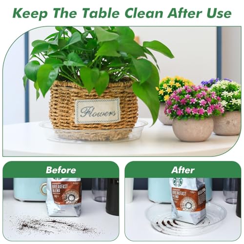 UltraOutlet 20 Pack 6 Inch Plant Saucers Clear Plastic Plant Saucer Drip Trays Small Plant Plate Dish for Indoor Flower Pots and Planters, Bulk