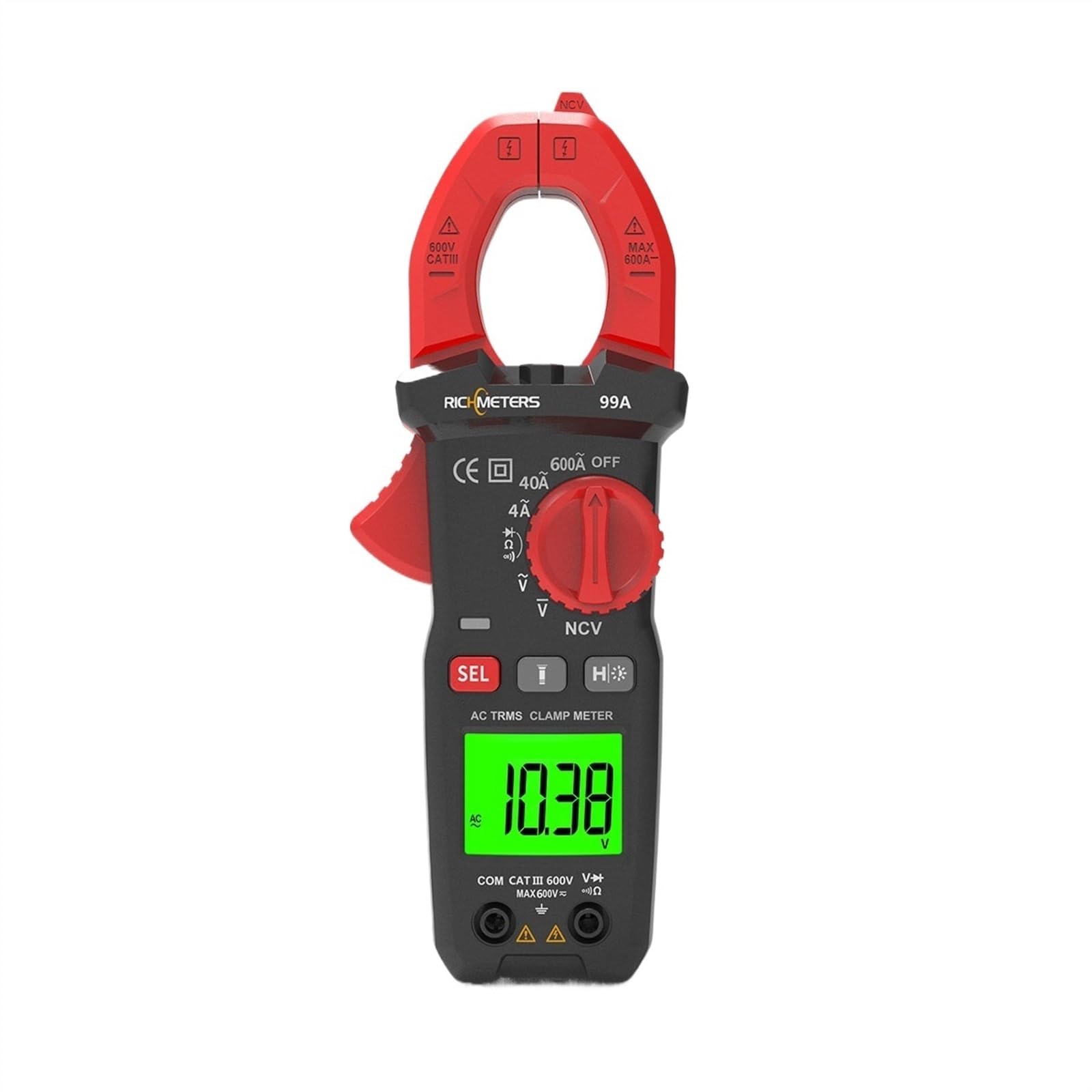 99A Digital Clamp Meter 4000 Counts Flash Light Back Light Ampere Current Clamp Electrical