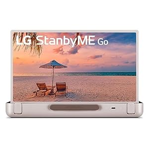 LG 27-Inch StanbyME Go Portable Smart 1080P Touch Screen (27LX5QKNA, 2023 Model), Calming Beige