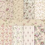 PRSTINCOL Scrapbook Paper,16 Sheets 5.8x5.8 Inch Vintage Floral Style Scrapbook Supplies,Single-Sided Vivid Origami Decoupage Paper for DIY Crafts, Card Making, Art Journaling