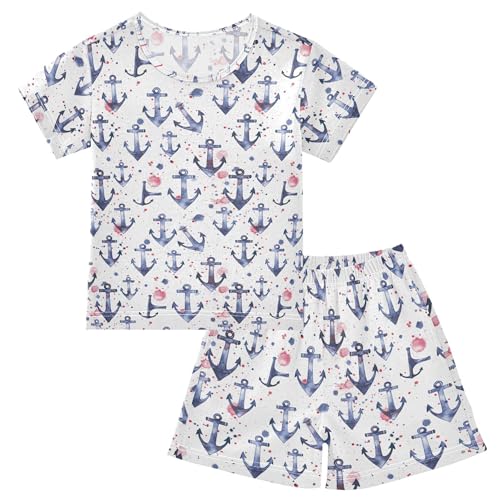 Anchor Pajama Set Pajamas Sleepwear Nightwear Loungewear Clothes Set B04034183