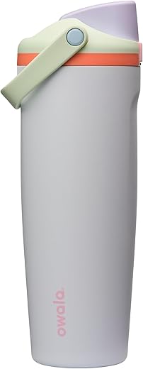 Owala FreeSip Sway Insulated Stainless Steel Water Bottle with Two-Way Spout, Built-In...