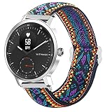 Compatible for Withings ScanWatch Band, Stretch Elastics Nylon Adjustable Replacement Strap Compatible for Withings ScanWatch 42mm/38mm Hybrid Smartwatch (Purple Blue, Withings ScanWatch 42mm) -  Lamshaw
