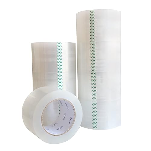 Miniatura 5 de Cinta de embalaje resistente, 6 rollos, 2.4 mils, 2 pulgadas x 66 yardas, ultra fuerte, repuesto para embalaje de envío, sellado en movimiento (2