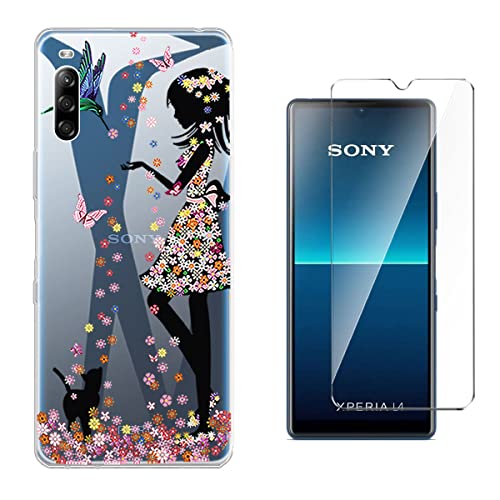 QFSM Transparente Funda + Cristal Templado para Sony Xperia 4 / L4...