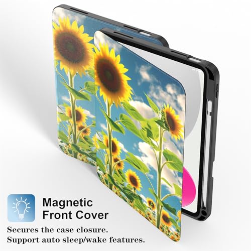 Supveco Case for iPad (A16) 11" & iPad 10th Generation 10.9",Sunflower - image 4