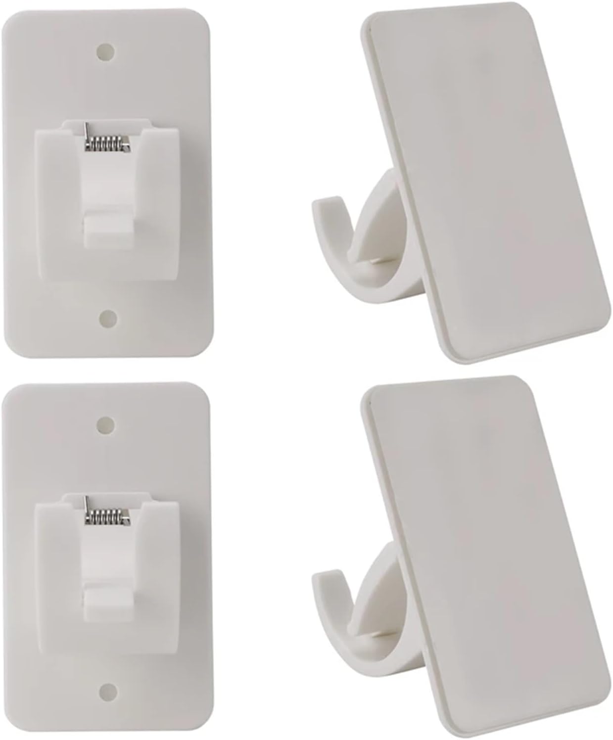 Curtain Rod Bracket 20Pcs Curtain Rod Bracket Holder Self Adhesive No Drill Rods Hanger Wall Mount Hooks for Bathroom,Kitchen,Home