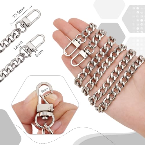 image for PH PandaHall 1 Strand 63 Inches DIY Iron Flat Chain Strap Handbag Chai