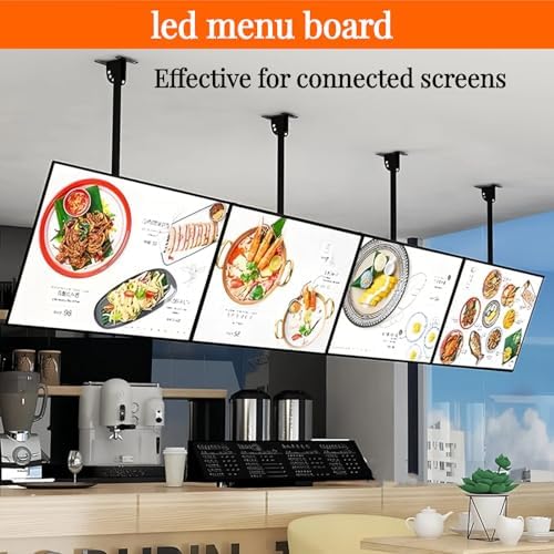 Ultra Slim LED Light Box for Restaurants & Cafes, Digital Menu Board Screen, Backlit Advertising Display, TV Billboard for Shops (60x120cm / 23.6x47.2in)