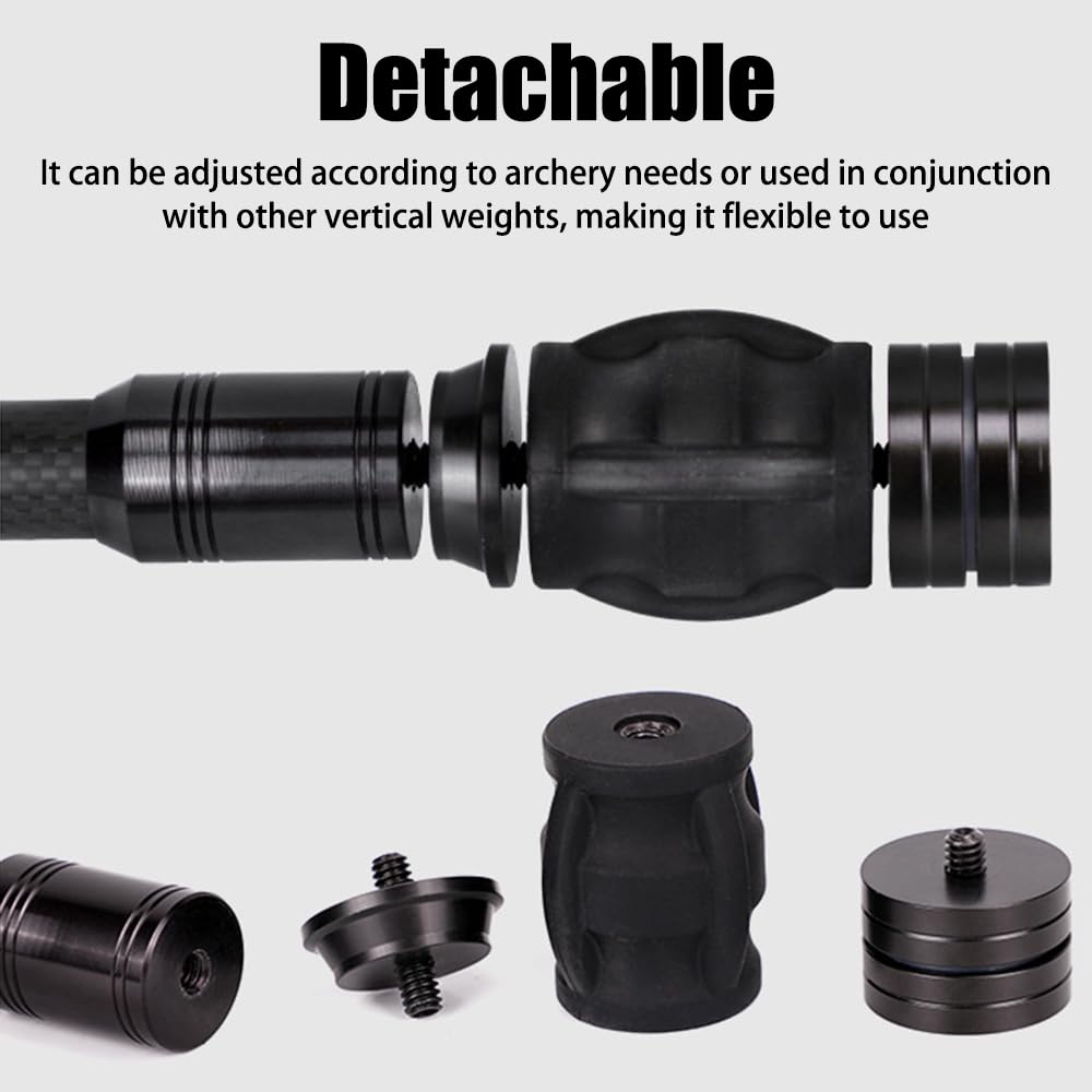 MiOYOOW Stabilizzatore per arco da tiro con l'arco, 15,2 cm/20,3 cm, con contrappeso da 118,5 g, per caccia, tiro e sport