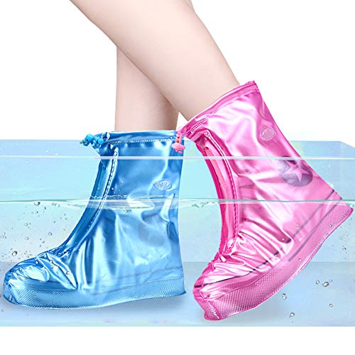Cubiertas impermeables para zapatos y botas, para lluvia y nieve, unisex adulto, color blanco, talla XL (equivalente a US 7.5-8.5) miniatura 2