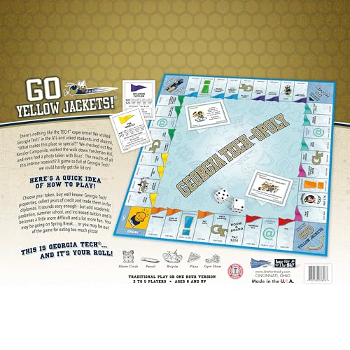 Late for The Sky Georgia Tech-Opoly juego de mesa miniatura 5