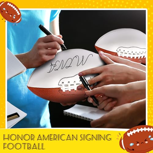 Jenaai 6 Pcs 5.91 '' Autograph Football, Size 1 Bulk, 2 White Panels - image 3