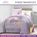Jay Franco Kids Comforter Set Includes Sheets and Pillow Covers - Soft and Cozy Bed Set for Stylish Room Decor, Purple - Disney Princess Rapunzel, 5 Piece Twin Size Bedding