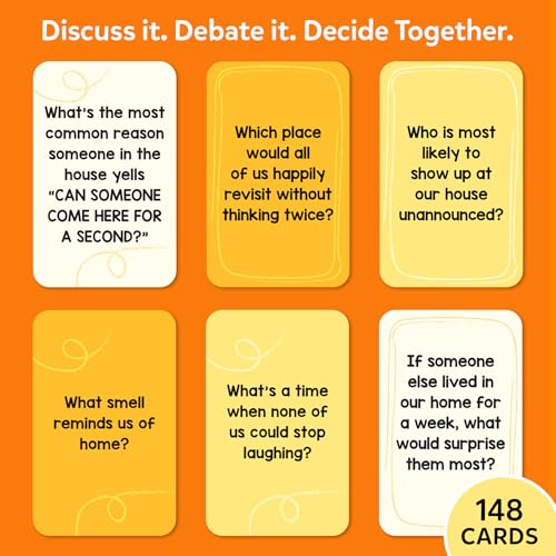 Image of Gouda Games Family Banter Card Game, Fun and Hilarious for Family Game Night, Interactive Conversation with 148 Question Cards, Travel Game for Kids Teens and Adults, Gift Ages 8, 9, 10 and Up