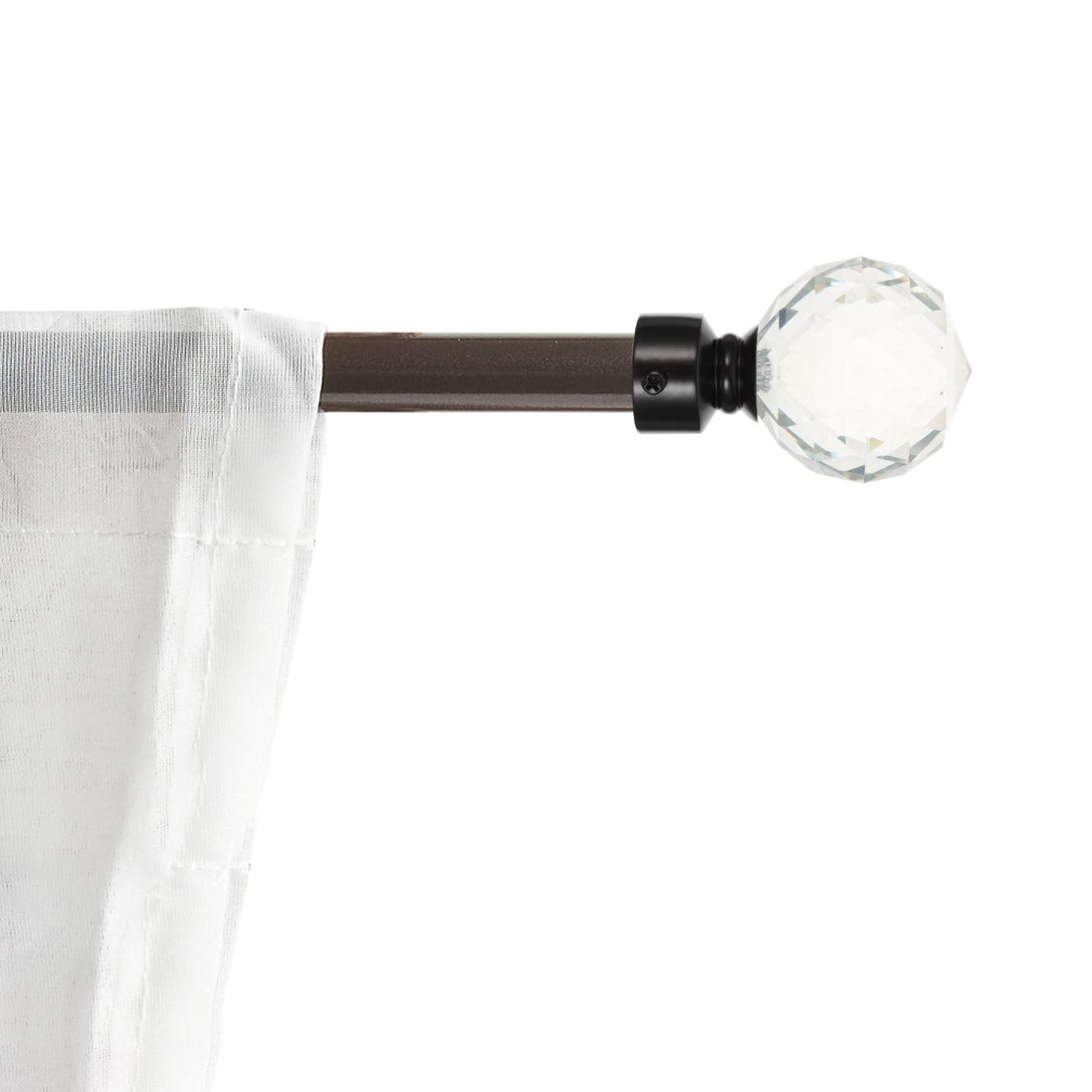 Alipis Terminali per Bastoni per Tende in Ferro Nero, Accessori per Aste per Tende Design Semplice e Retro 2pezzi per Casa e Appartamento
