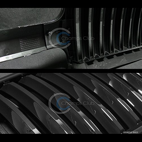 R&L Racing Black Finished Front Grill Vertical Grille Compatible With 1999-2002 Chevy Silverado/Tahoe/Suburban 1500/2500 #TOP3