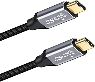 Type C to Type C ケーブル 4K/60Hz 映像出力 USB C to C ケーブル2M/PD対応 100W/5A 超急速充電 USB 3.1 gen2 10Gbps 高速データ転送 タイプC ケーブル ナイロン編み Macbook Pro/Galaxy S9 S9 Plus等Type c機種対応 (2M-Z)