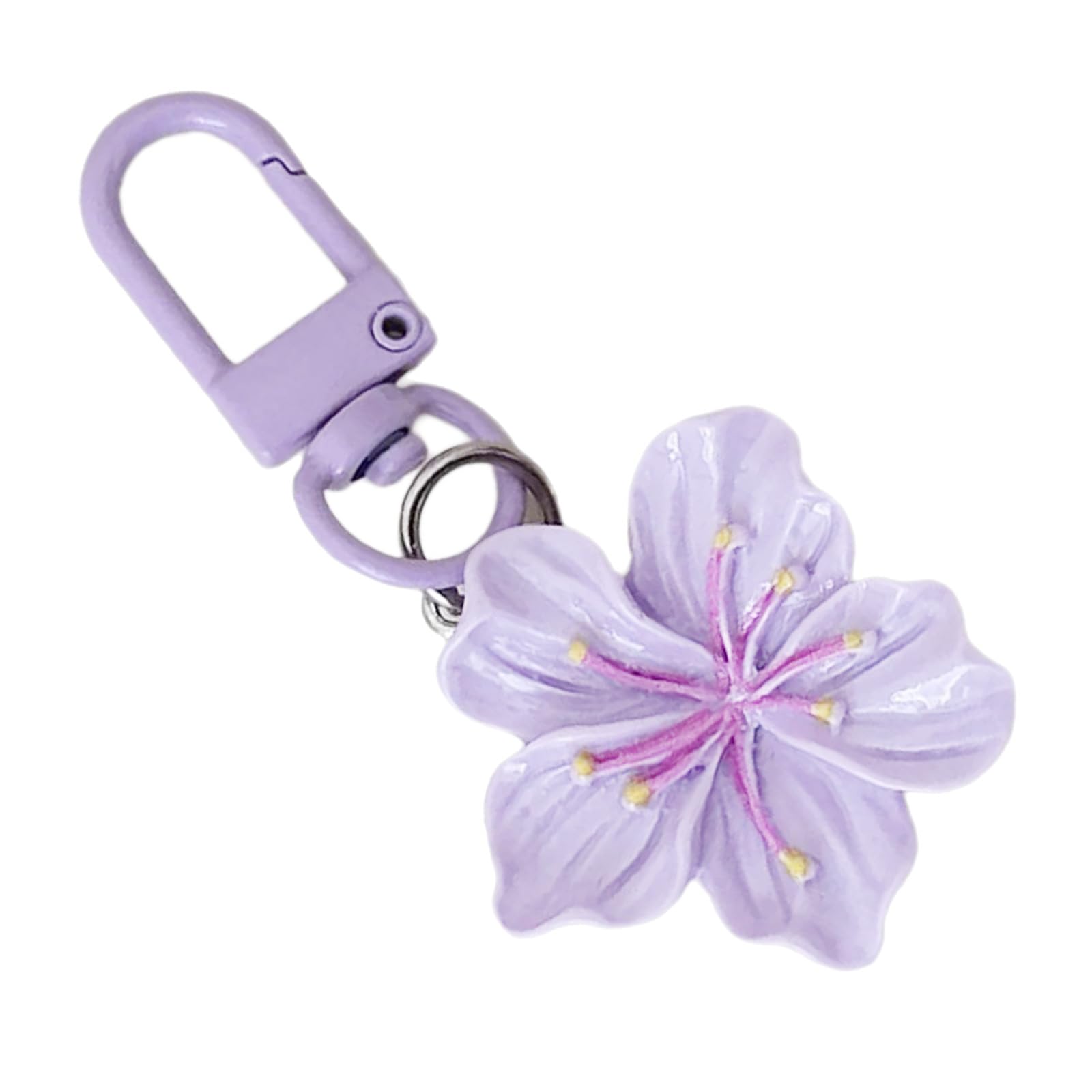 Tsophreniq Keychain Delicate Flower Bag Pendant Fashion Holder Acrylic Texture Perfect for Adding a Touch to Any Bag Stylish Holder