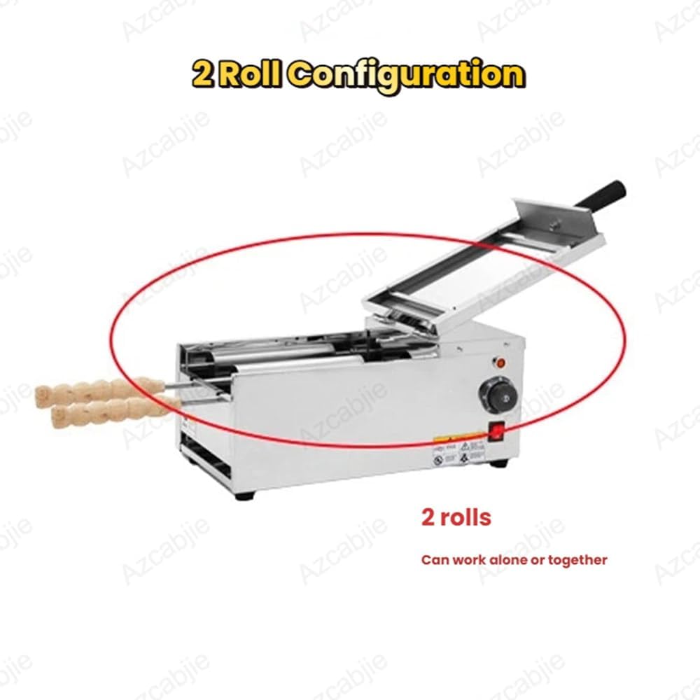 Chimney Cake Making Machine, Cake Pop Roller Machine, Electric Ice Cream Cone Machine for Restaurant Home Kitchen Snack Bar