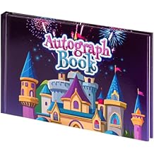 Autograph Book for Disney Theme Park or Cruise Vacation Essentials Castle Hardcover Signature Book, Sewn Binding, Thick No Bleed Pages, Compact 5 x 8 Inch Size
