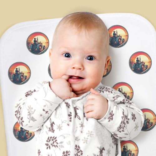 Azeeda 'Farmer at Sunset' Baby Burp/Wash Cloth (BC00035998)2