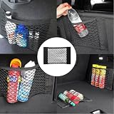 4 Stücke Kofferraum Netztasche Auto, Gepäcknetz Auto, Universal Kofferraumnetz Schutznetz Elastisch Kofferraum Aufbewahrung Netz Mit Klettverschluss für Autos/SUV Kofferraum Gepäcknetz