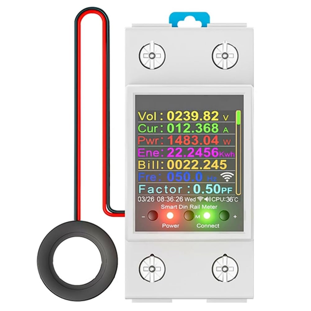 Compteur électrique intelligent GR2PWSL avec bobine d inductance mutuelle et courbe de fuite