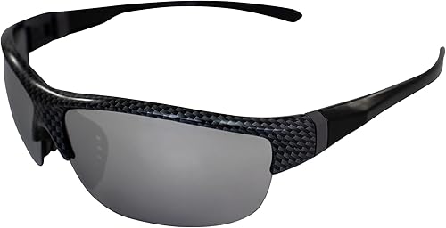 AlterImage Guardian Wraparound - Lentes de sol retro deportivos y de motocicleta para hombres o mujeres, montura gris sin montura con puntas de goma