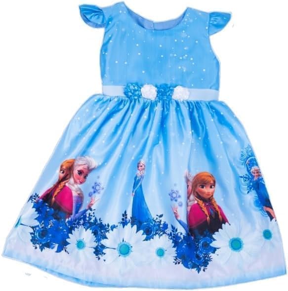 Girl's Winter Princess Themed Dress Knee-Lenght Sleeveless Halloween, Birthday